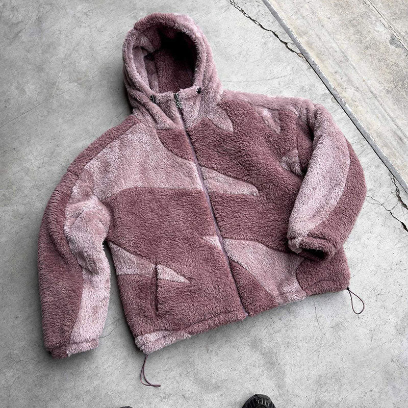 Men's zip-up fleece jacket - warm casual layering for everyday comfort