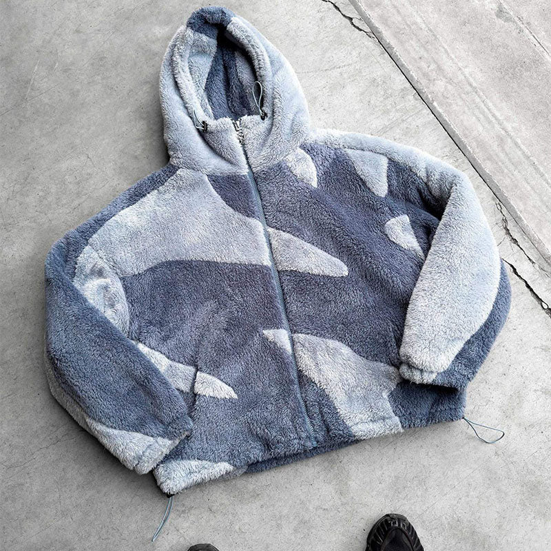 Men's zip-up fleece jacket - warm casual layering for everyday comfort
