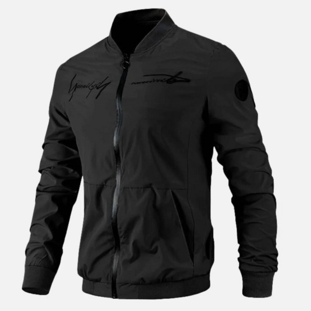 Men's lightweight bomber jacket - sleek zip-up outerwear for everyday wear