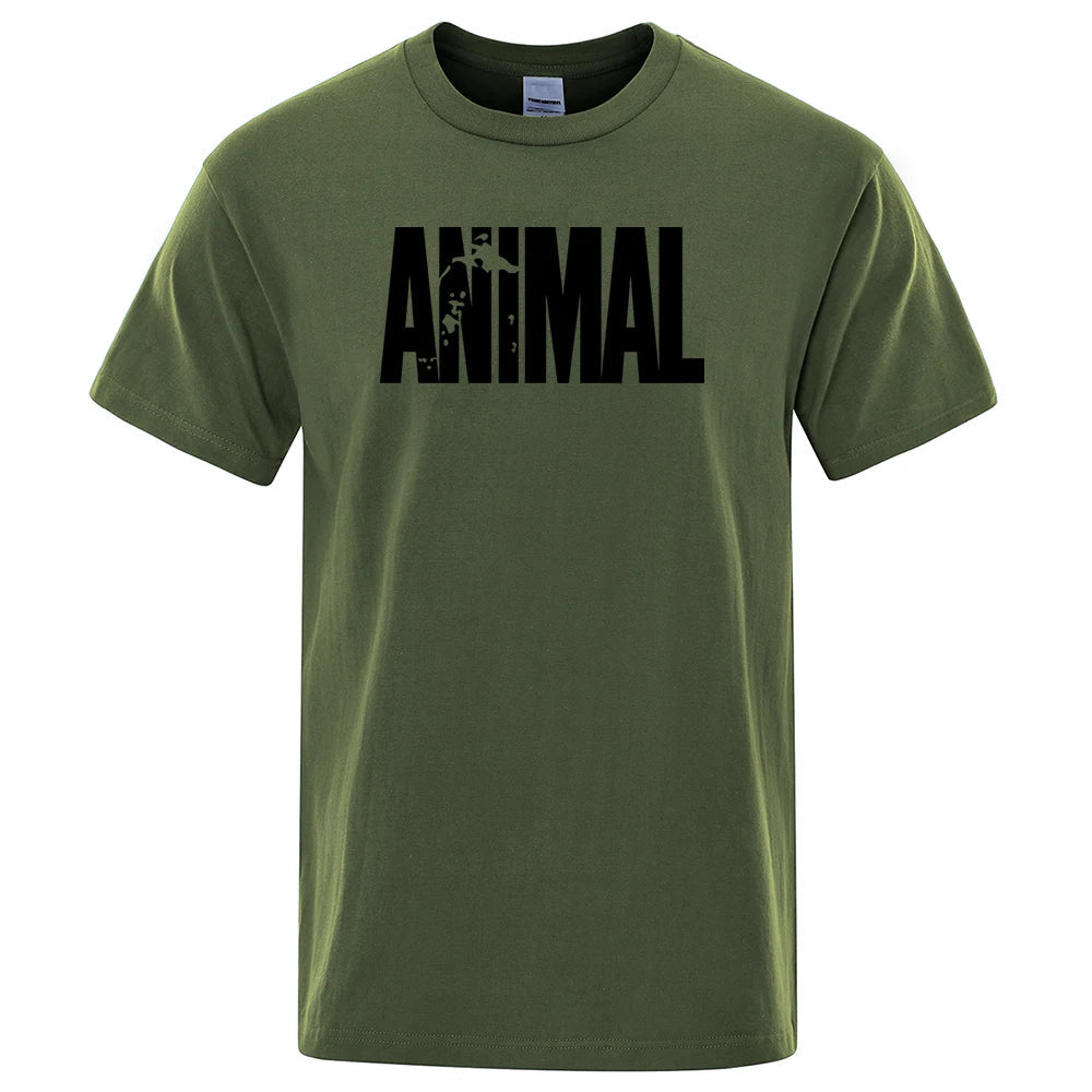 Men's casual t-shirt animal print design - short sleeve tee for everyday wear