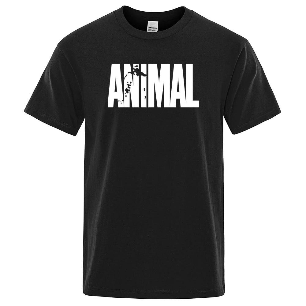 Men's casual t-shirt animal print design - short sleeve tee for everyday wear