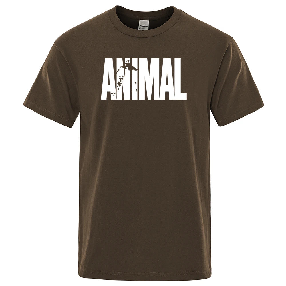 Men's casual t-shirt animal print design - short sleeve tee for everyday wear