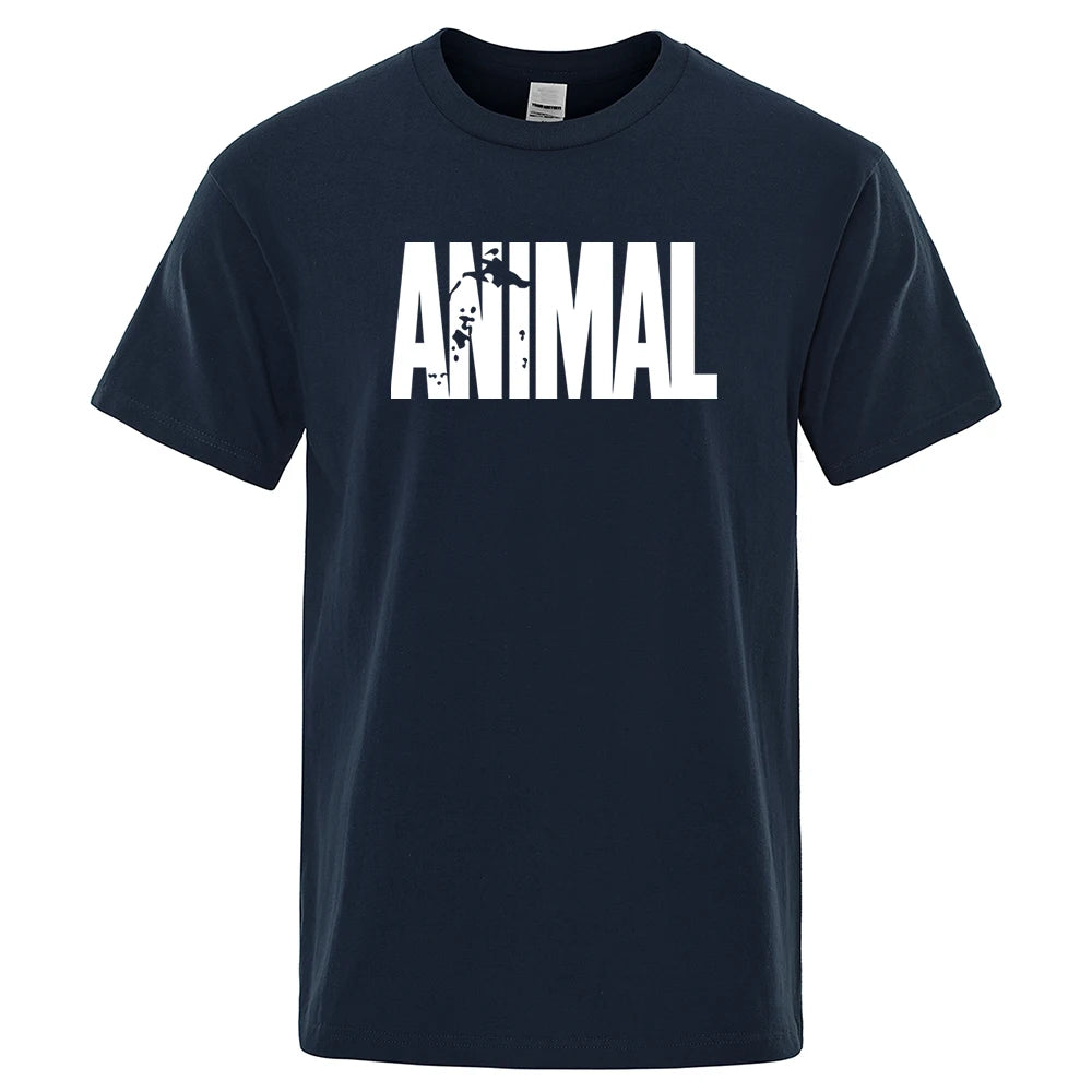 Men's casual t-shirt animal print design - short sleeve tee for everyday wear