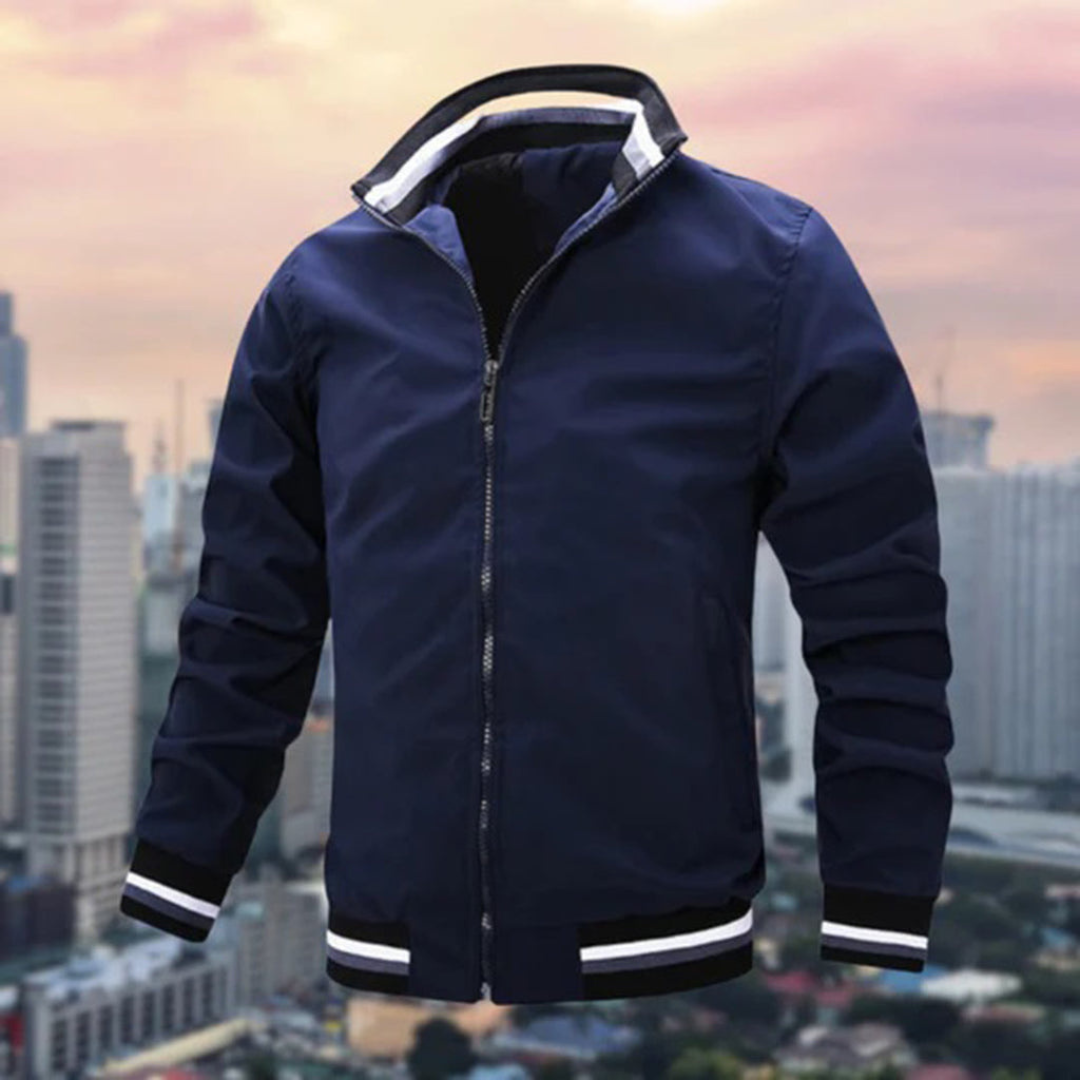 Men's lightweight zip-up jacket casual weekend outerwear - versatile stylish layering jacket for all occasions