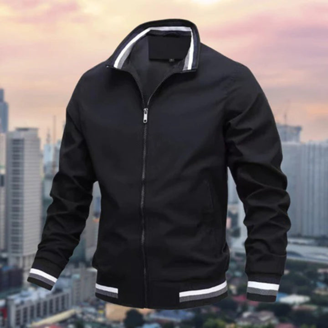 Men's lightweight zip-up jacket casual weekend outerwear - versatile stylish layering jacket for all occasions