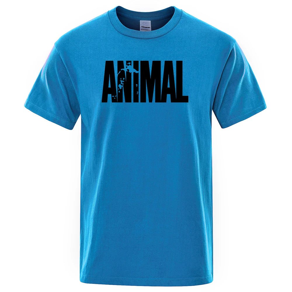 Men's casual t-shirt animal print design - short sleeve tee for everyday wear