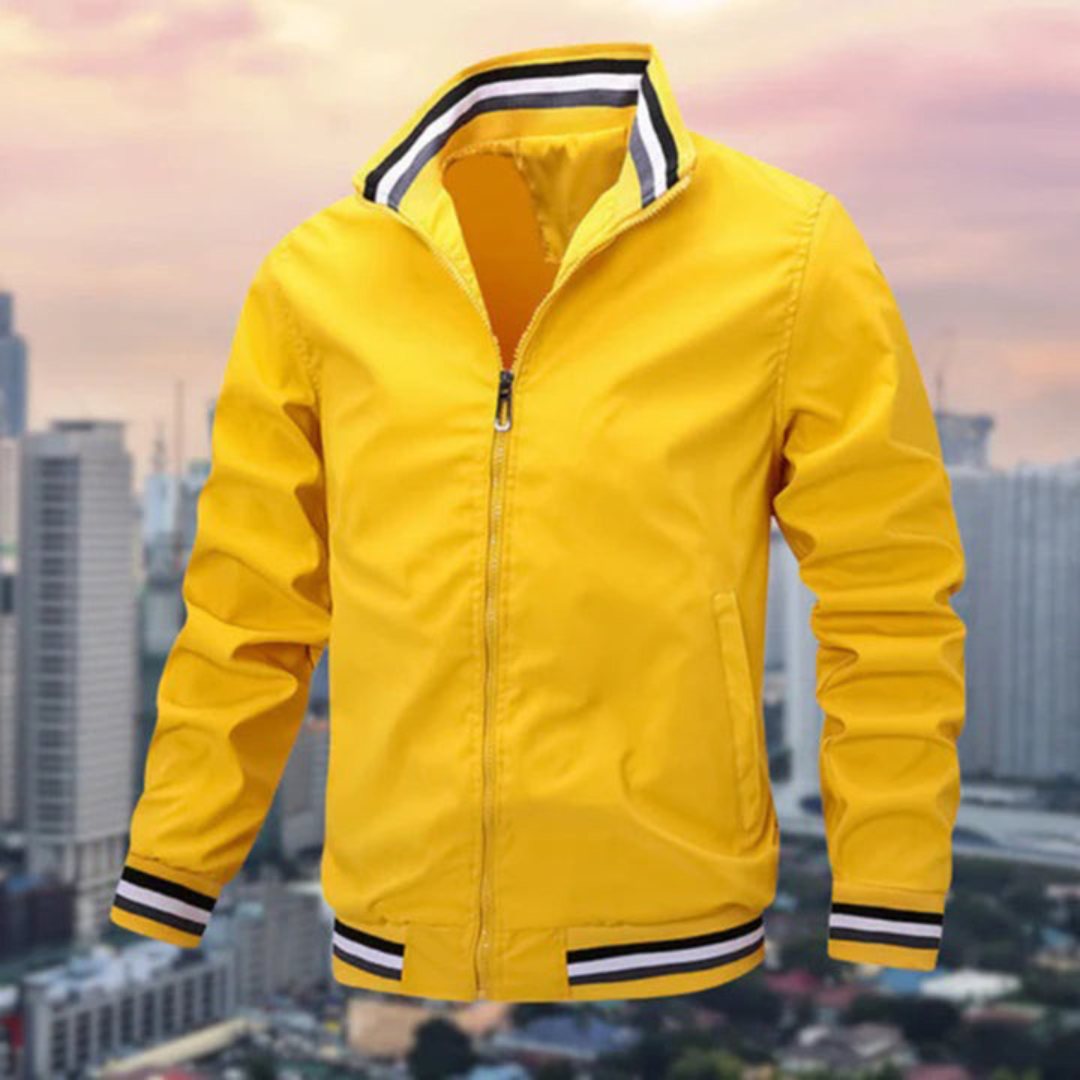 Men's lightweight zip-up jacket casual weekend outerwear - versatile stylish layering jacket for all occasions