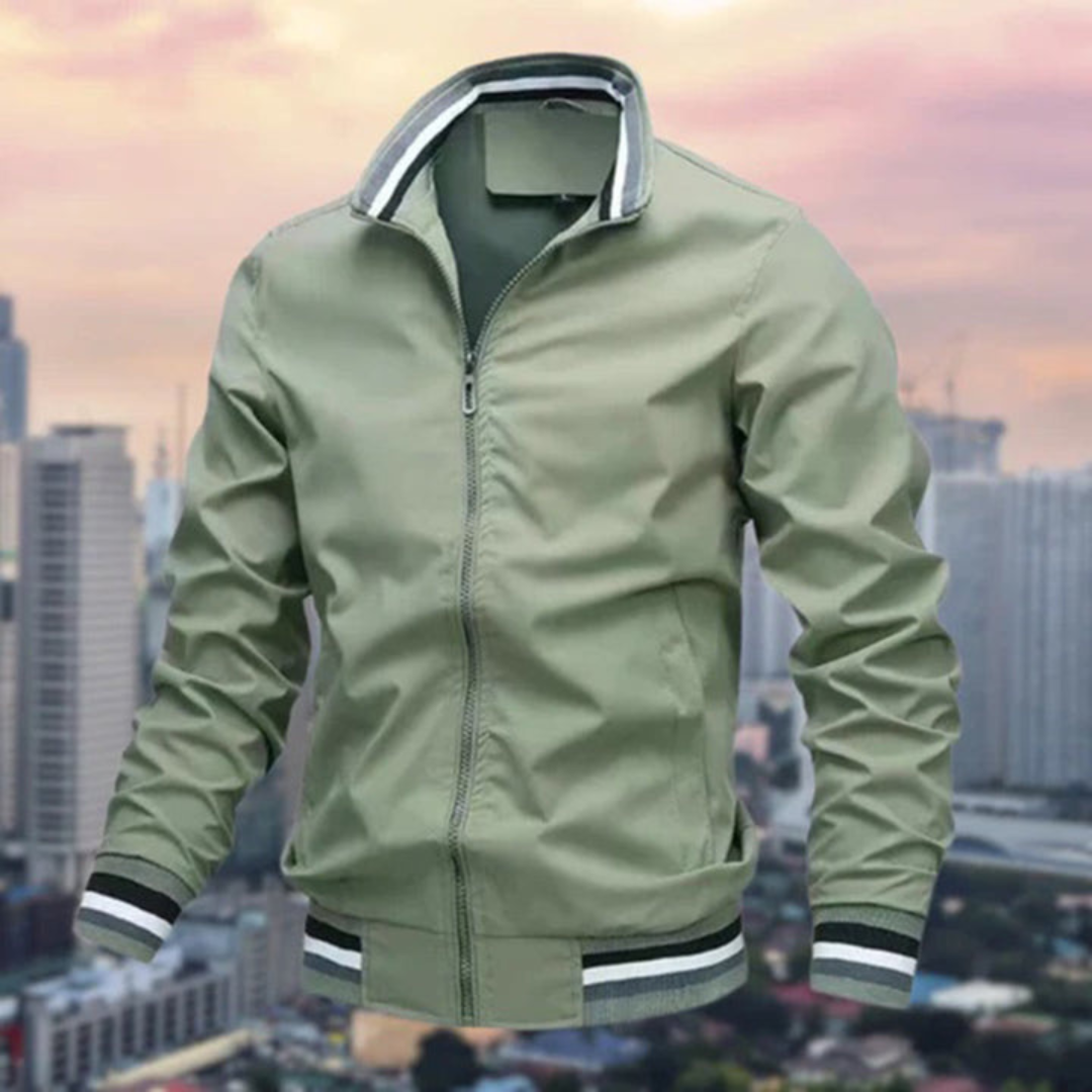 Men's lightweight zip-up jacket casual weekend outerwear - versatile stylish layering jacket for all occasions