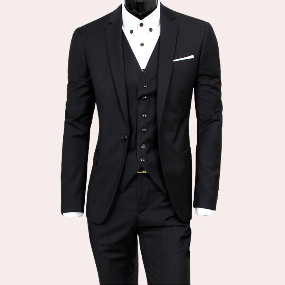 3-piece tailored suit - sophisticated men's formal attire