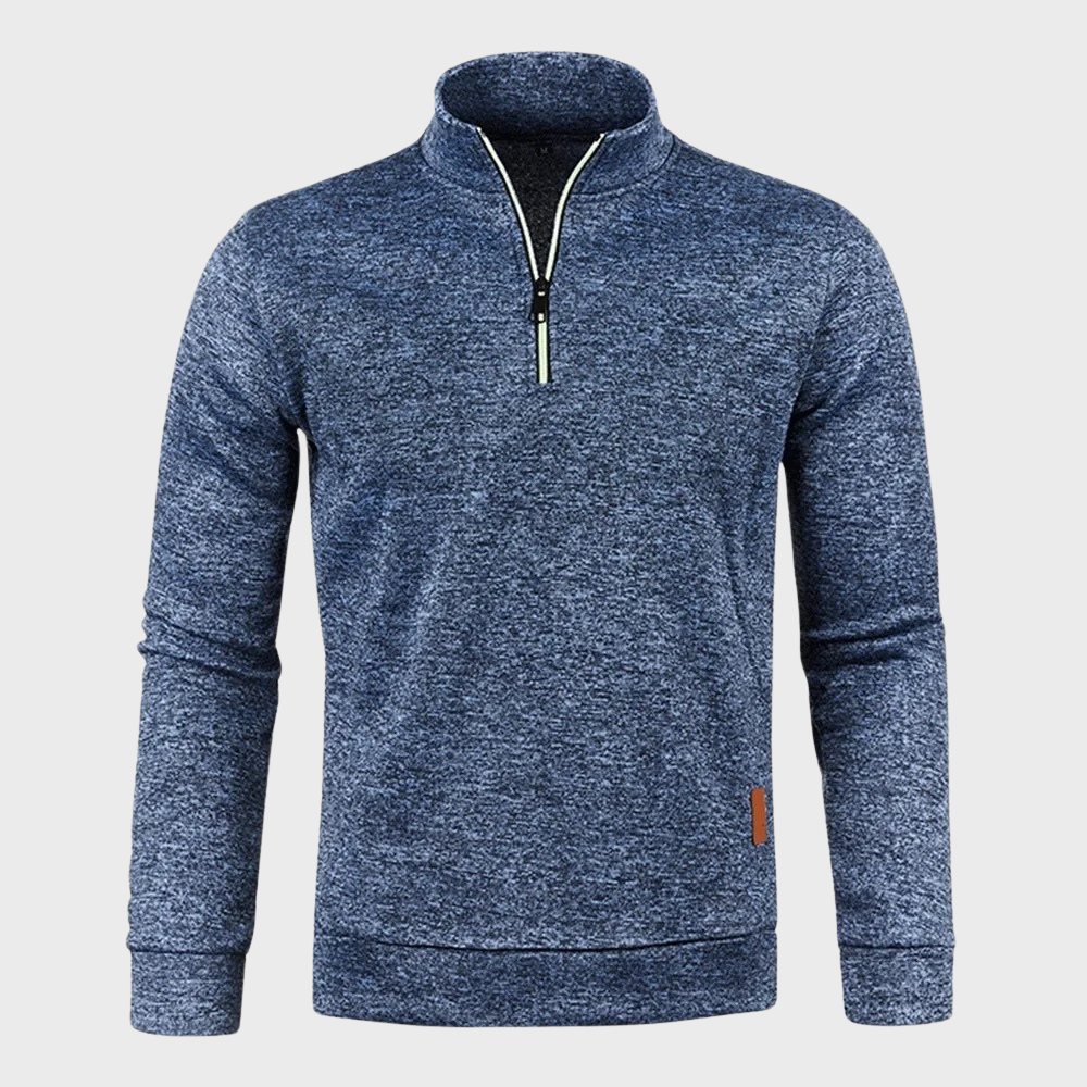 Men's half zip jumper soft fabric casual wear - versatile lightweight knit sweater, ideal for everyday style