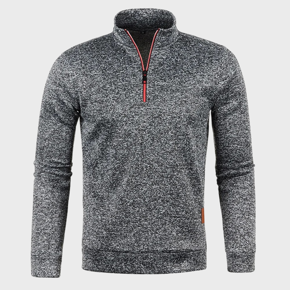 Men's half zip jumper soft fabric casual wear - versatile lightweight knit sweater, ideal for everyday style