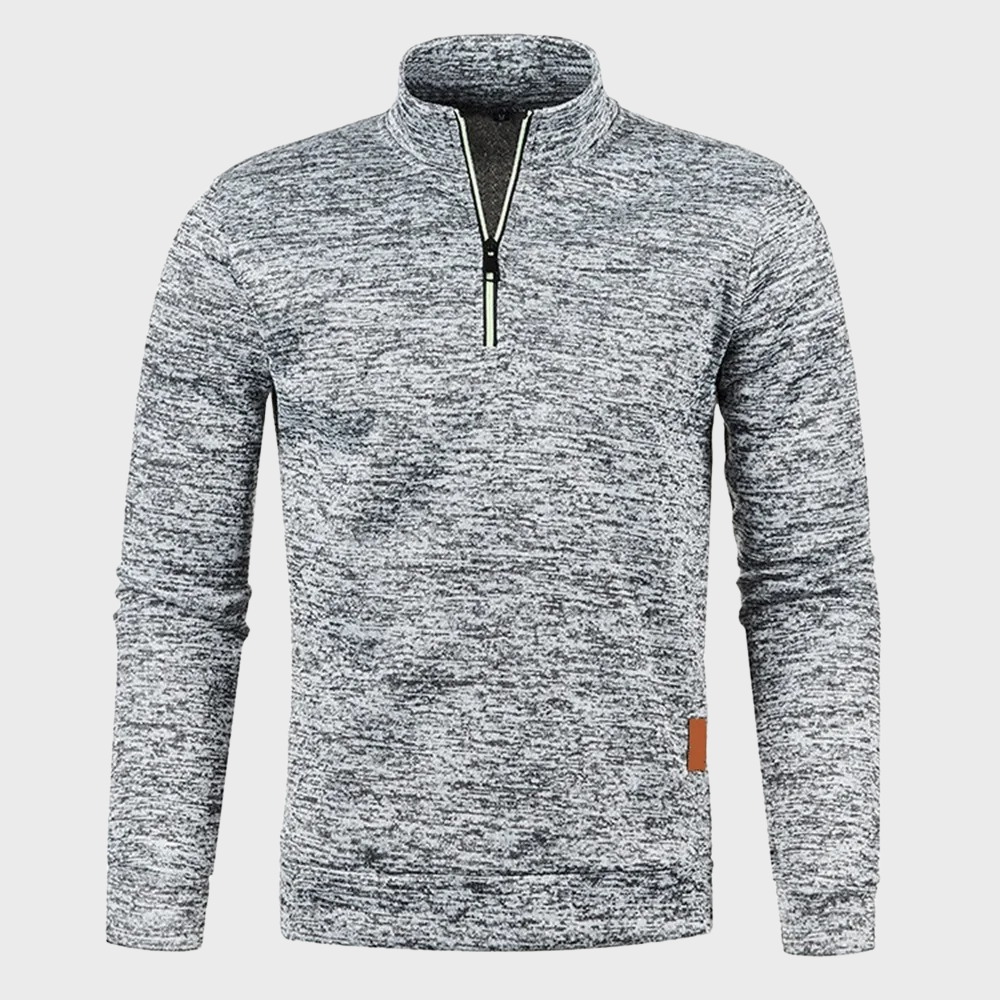 Men's half zip jumper soft fabric casual wear - versatile lightweight knit sweater, ideal for everyday style