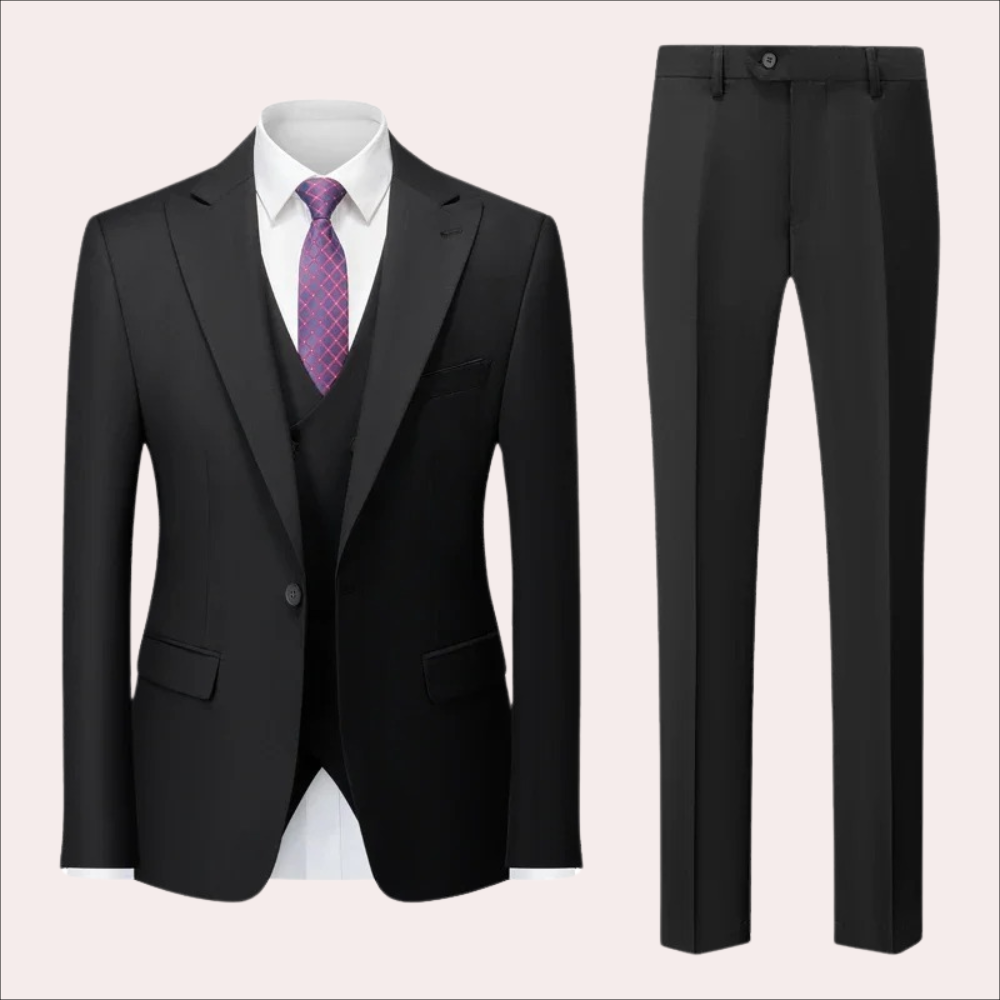 3-piece tailored suit - refined men’s business outfit