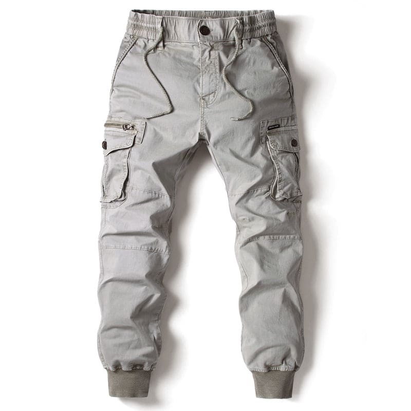 Men's cargo pants functional design for casual outings - durable trousers with multiple pockets