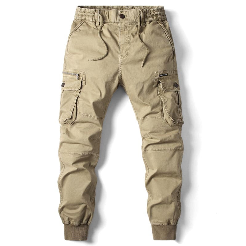 Men's cargo pants functional design for casual outings - durable trousers with multiple pockets