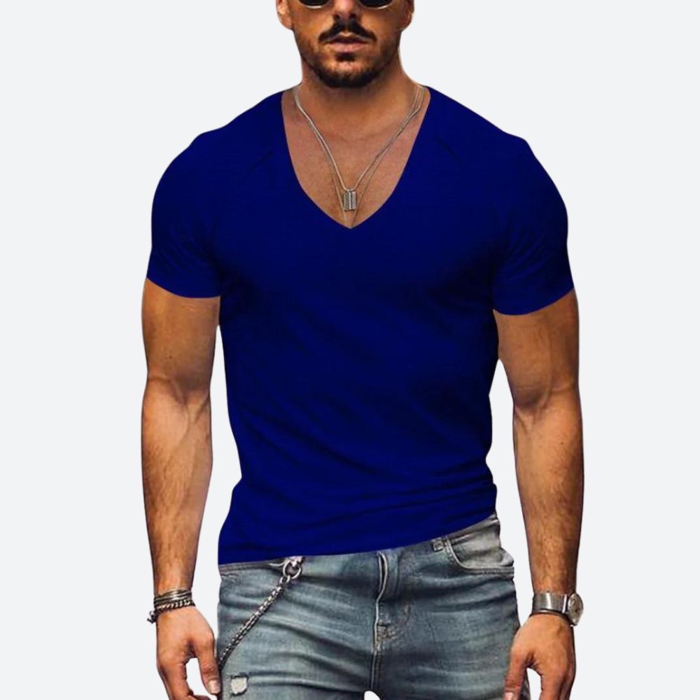 Men's v-neck t-shirt - lightweight summer top for everyday
