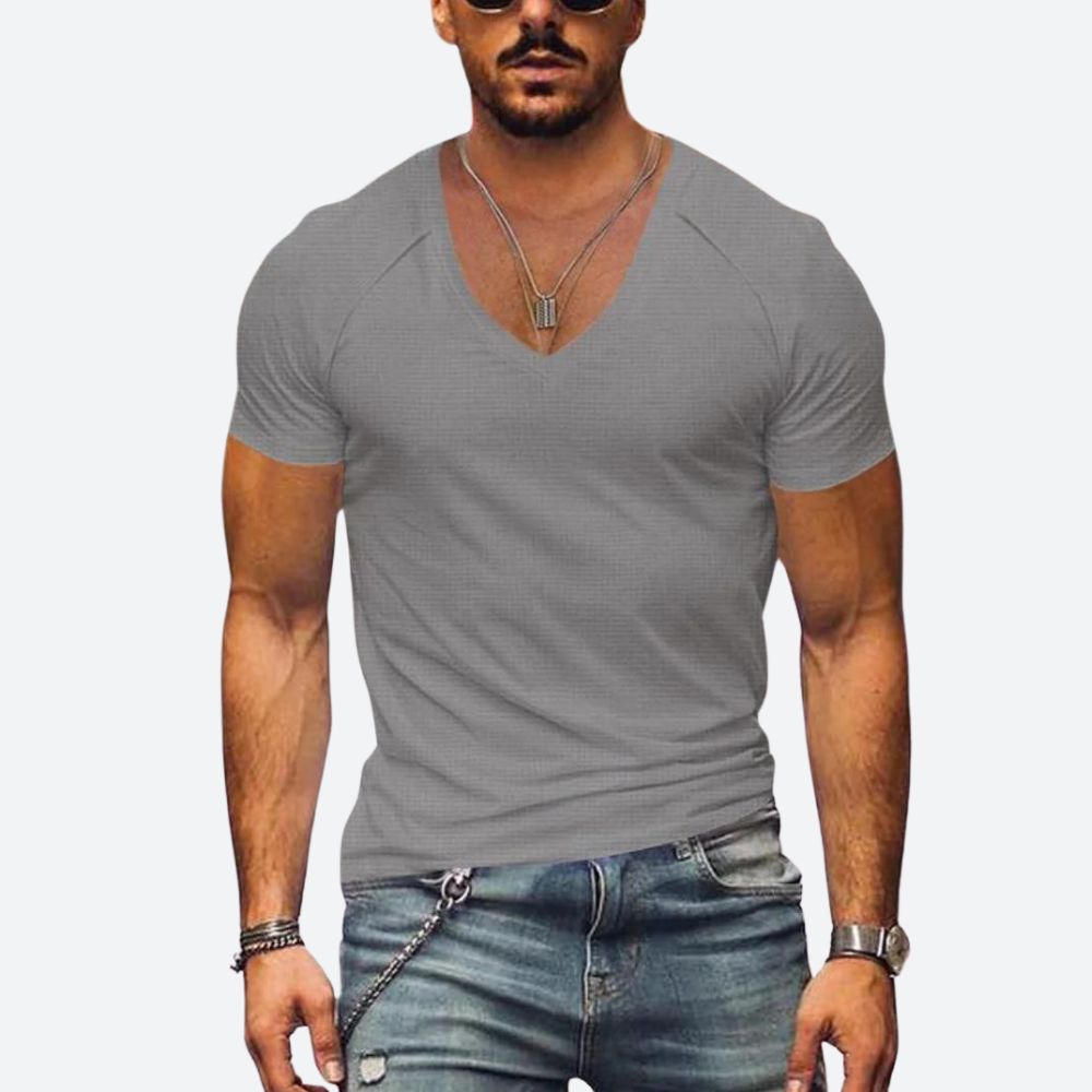 Men's v-neck t-shirt - lightweight summer top for everyday