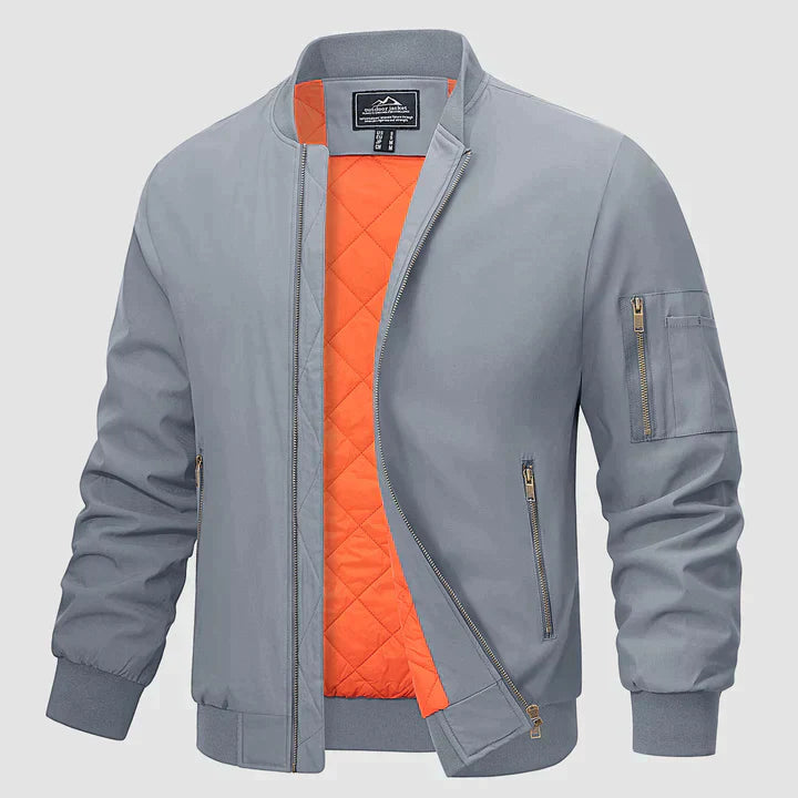 Men's casual bomber jacket lightweight stylish outdoor attire - perfect for layering and everyday wear
