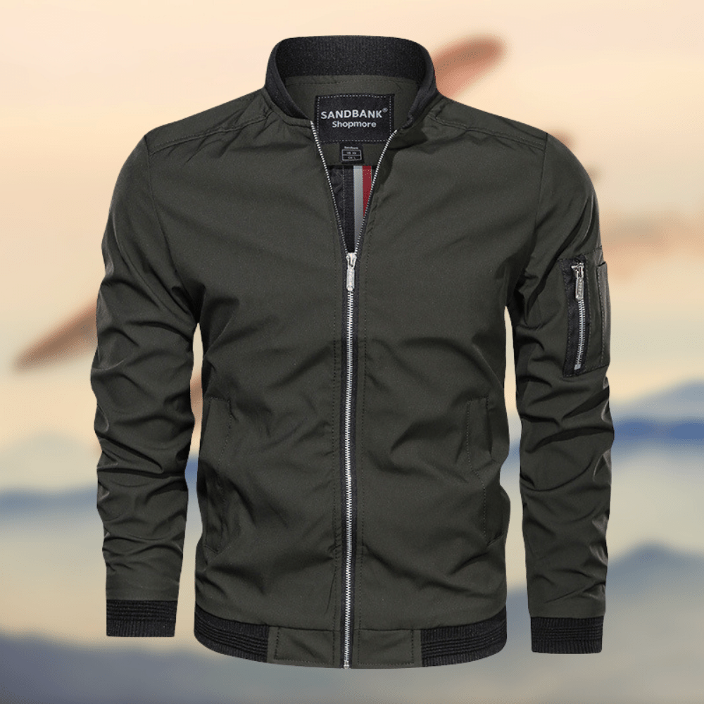 Men's stylish lightweight bomber jacket - versatile zip-up outerwear for everyday wear