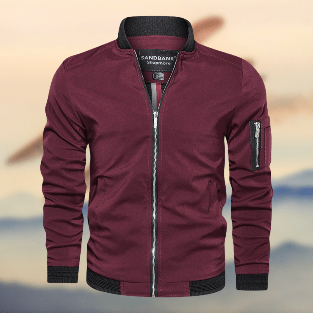 Men's stylish lightweight bomber jacket - versatile zip-up outerwear for everyday wear