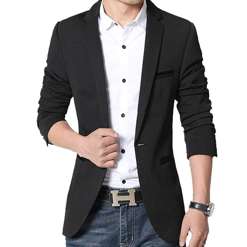 Men's tailored blazer - versatile office wear and evening events jacket, quality fabric, sharp fit
