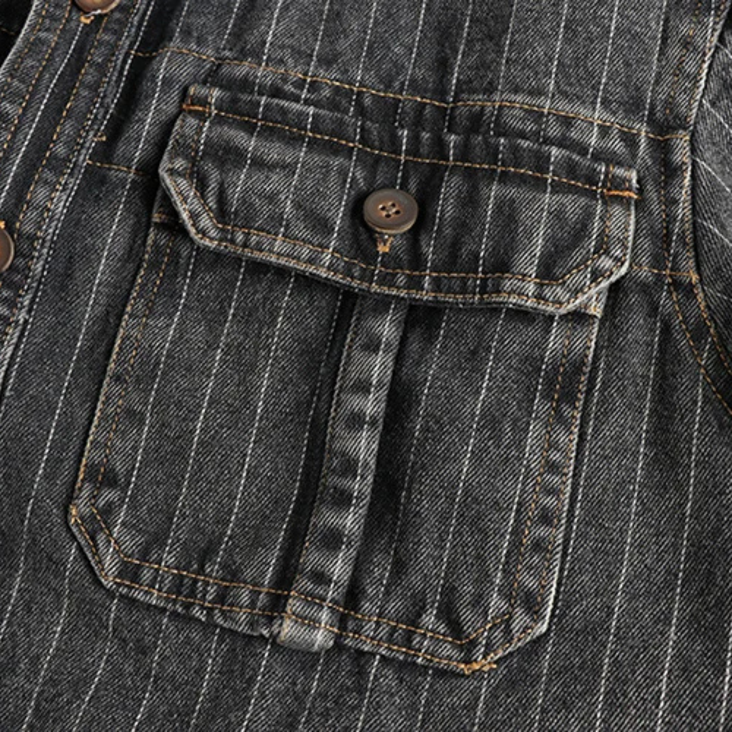 Men's casual shirt modern striped denim top in grey - stylish weekend attire