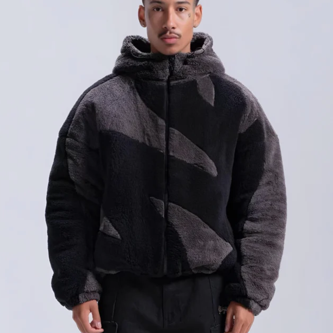 Men's zip-up fleece jacket - warm casual layering for everyday comfort