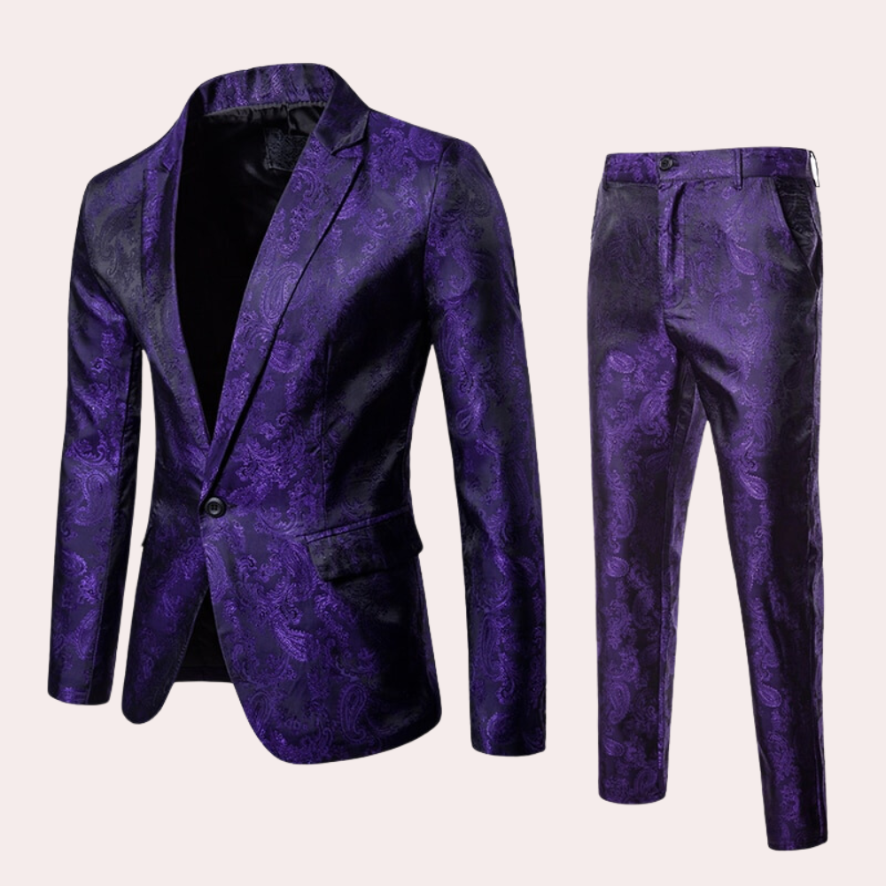2-piece formal suit - sophisticated men’s tailored jacket and trousers set
