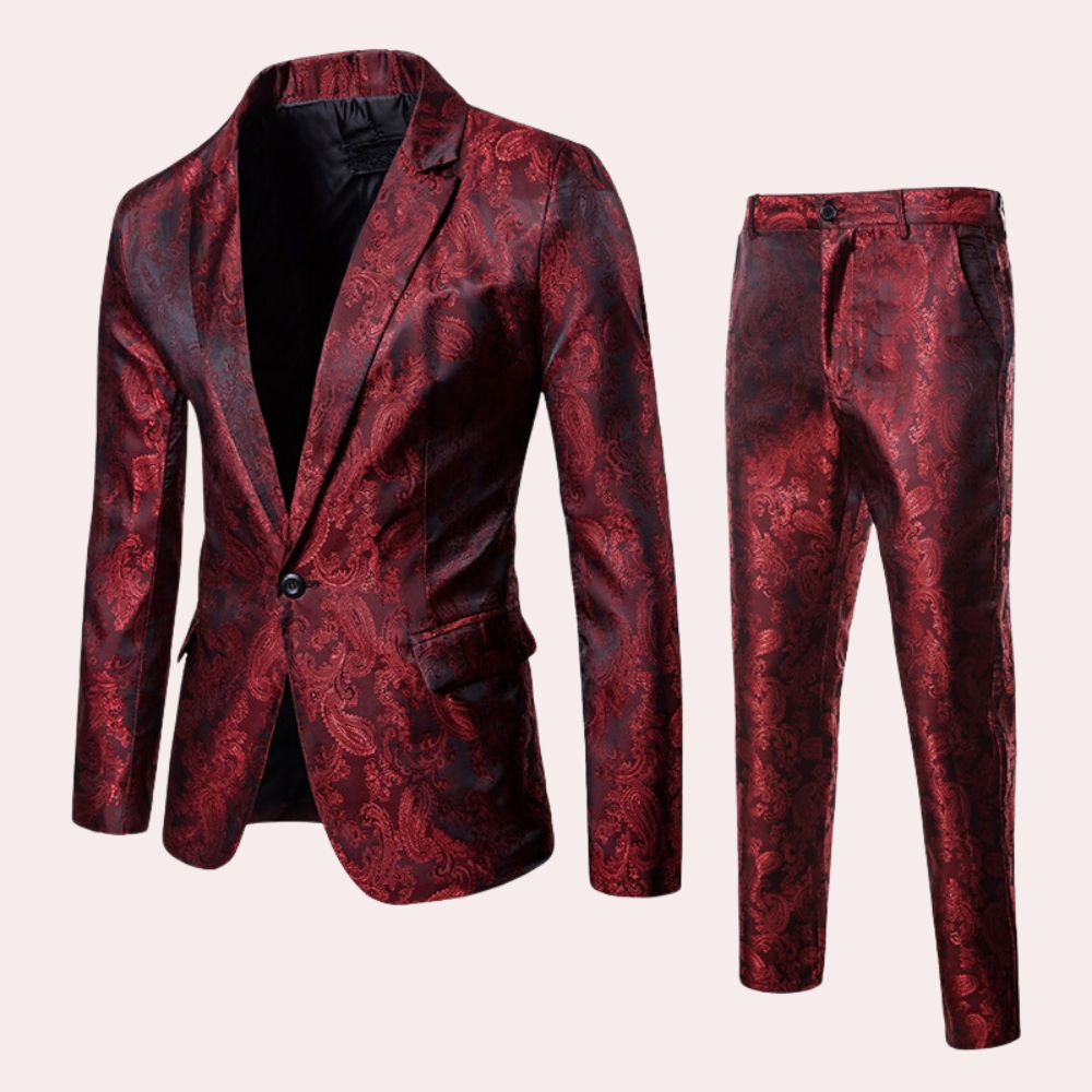 2-piece formal suit - sophisticated men’s tailored jacket and trousers set