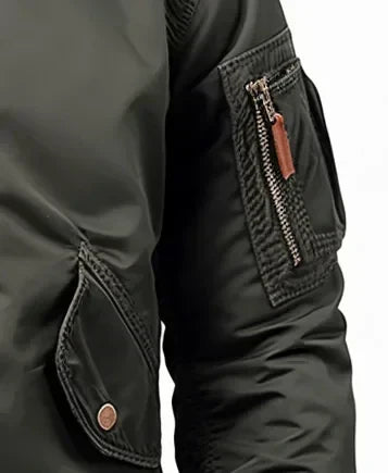 Men's green bomber jacket - versatile lightweight outerwear for casual style