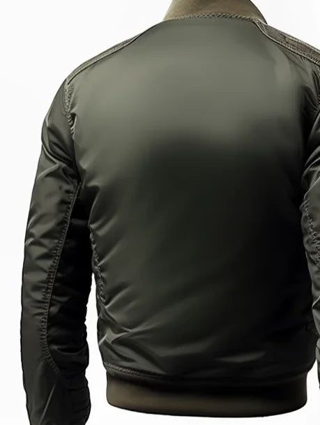 Men's green bomber jacket - versatile lightweight outerwear for casual style
