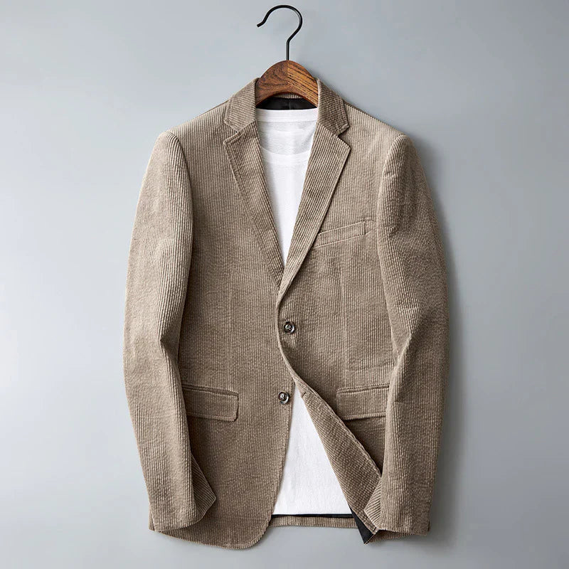 Men's cord blazer - tailored jacket for versatile wear in casual or office settings