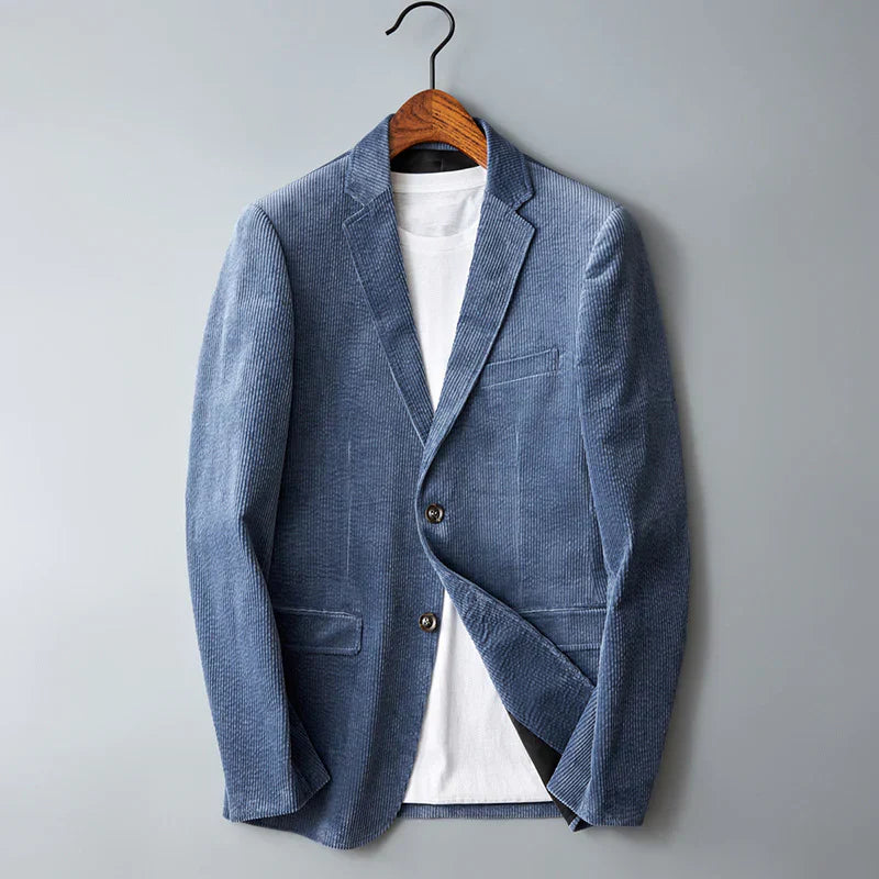 Men's cord blazer - tailored jacket for versatile wear in casual or office settings