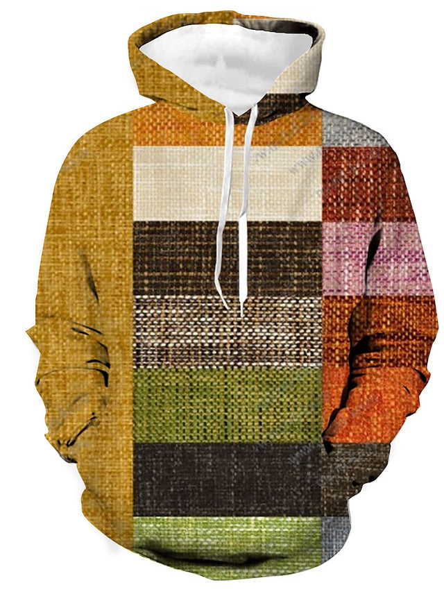 Men's patchwork design hoodie - stylish winter attire for everyday