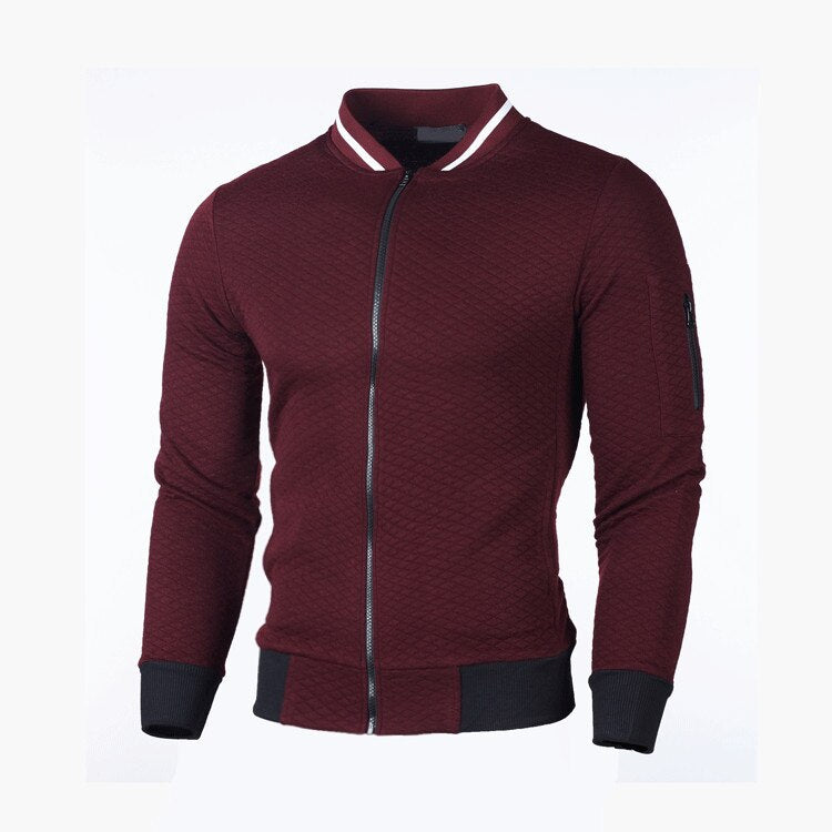 Men's quilted lightweight bomber jacket - stylish everyday wear, versatile layering piece