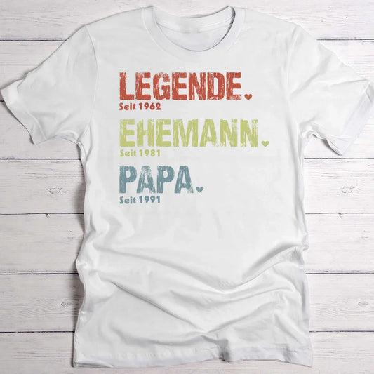 Men's personalised t-shirt for dads - unique custom tee for fathers and grandfathers