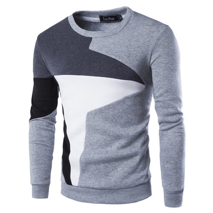 Men's casual pullover modern colour block design for everyday wear - versatile layering top in soft fabric