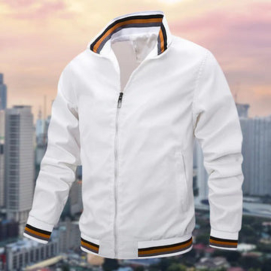 Men's lightweight zip-up jacket casual weekend outerwear - versatile stylish layering jacket for all occasions
