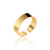 Open Ring Made of Stainless Steel – Gold-Colored