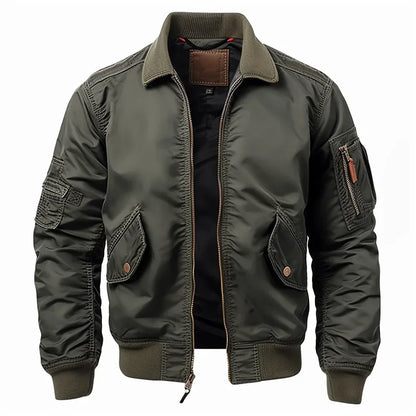 Men's green bomber jacket - versatile lightweight outerwear for casual style