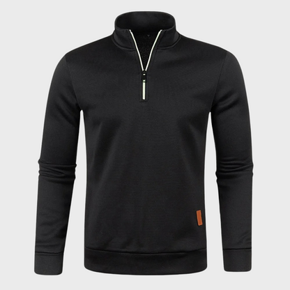 Men's half zip jumper soft fabric casual wear - versatile lightweight knit sweater, ideal for everyday style