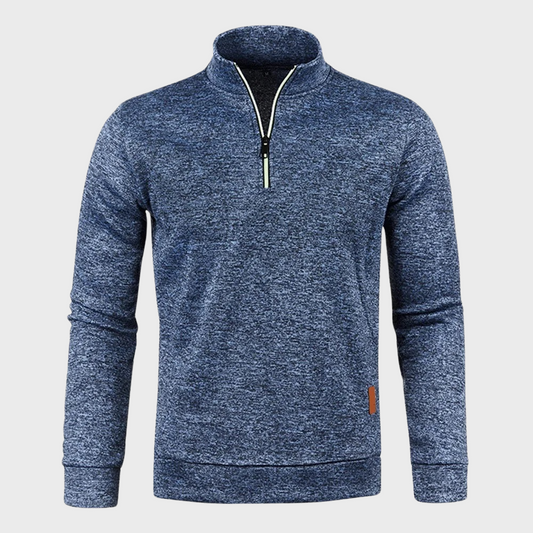 Men's half zip jumper soft fabric casual wear - versatile lightweight knit sweater, ideal for everyday style
