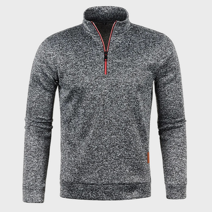 Men's half zip jumper soft fabric casual wear - versatile lightweight knit sweater, ideal for everyday style