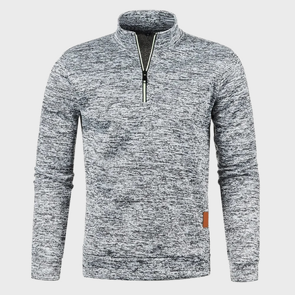 Men's half zip jumper soft fabric casual wear - versatile lightweight knit sweater, ideal for everyday style