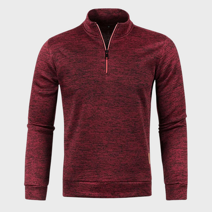 Men's half zip jumper soft fabric casual wear - versatile lightweight knit sweater, ideal for everyday style