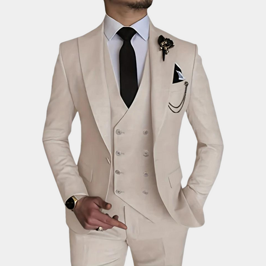 3-piece tailored suit - refined men's formal ensemble
