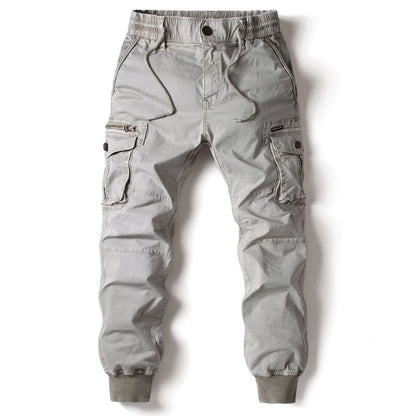 Men's cargo pants functional design for casual outings - durable trousers with multiple pockets