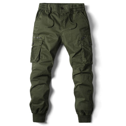 Men's cargo pants functional design for casual outings - durable trousers with multiple pockets