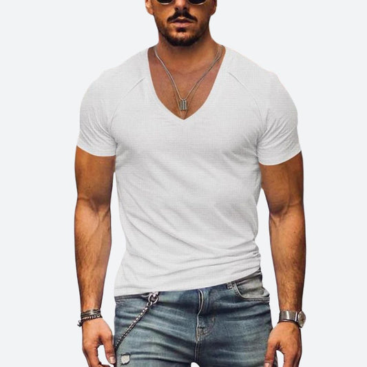 Men's v-neck t-shirt - lightweight summer top for everyday