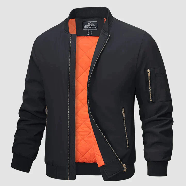 Men's casual bomber jacket lightweight stylish outdoor attire - perfect for layering and everyday wear